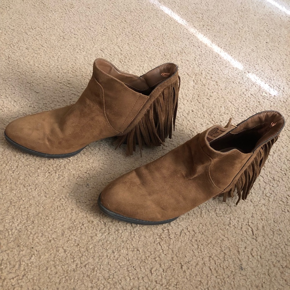 Fringe booties